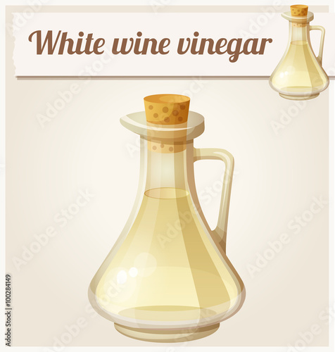 White wine vinegar. Detailed Vector Icon