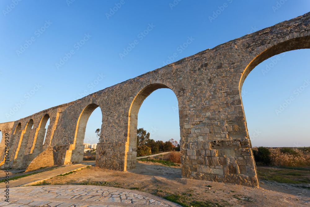 cyprus larmaca old aqueduct ruin