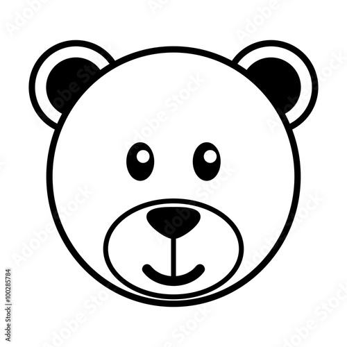 Simple Cartoon Of A Cute Bear