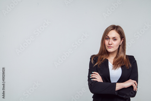 Businesswoman. Young Business woman isolated on white background. Portrait of beautiful