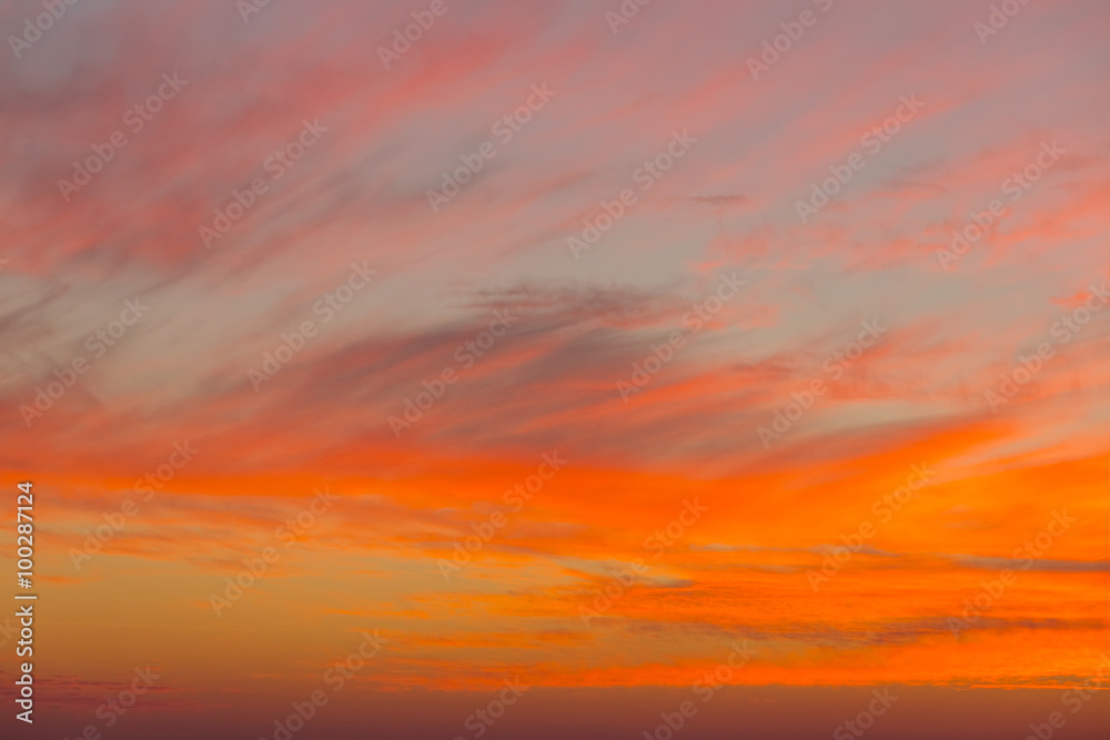 red evening sky background
