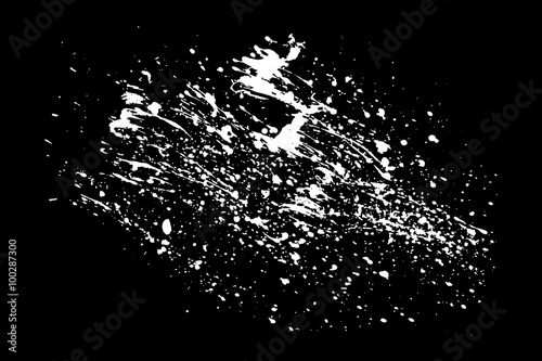 Ink spot blotch on black background.