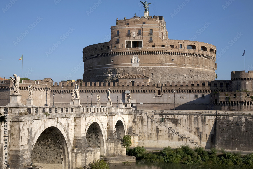Sant Angelo Castle and Bridge in the Vatican City, Rome, Italy