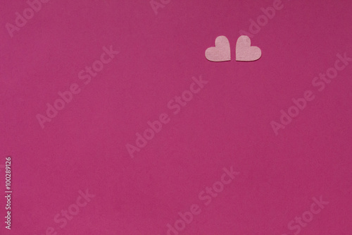 Pink Heart Felt On Pink Background