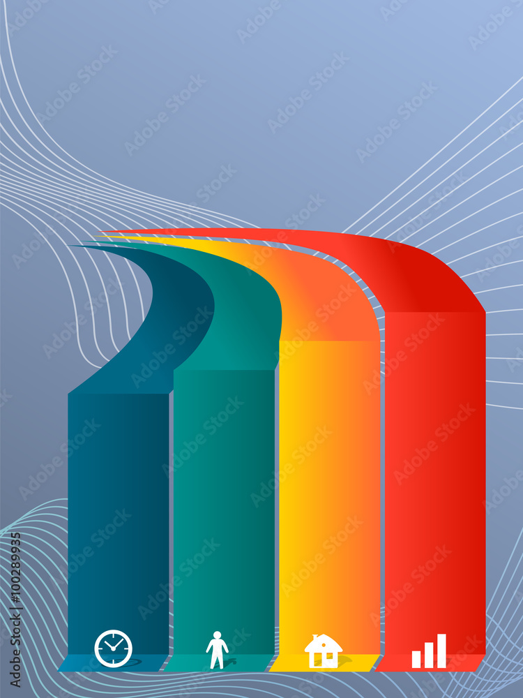 Report infographics vertical format A4 page Stock Vector | Adobe Stock