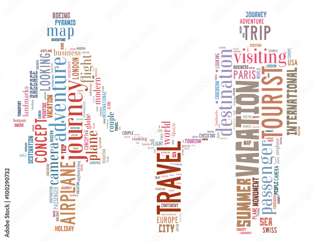 Family travel, word cloud concept 4 Family travel, word cloud concept 4