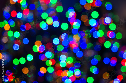 christmas lights background - out of focus (defocused)