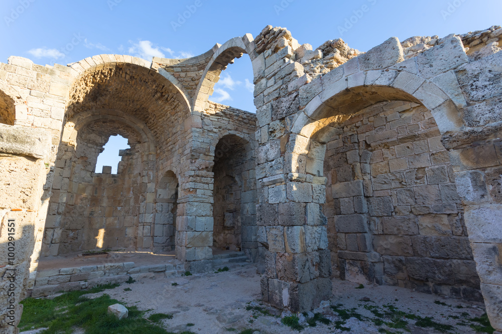 ancient greek town scene cyprus