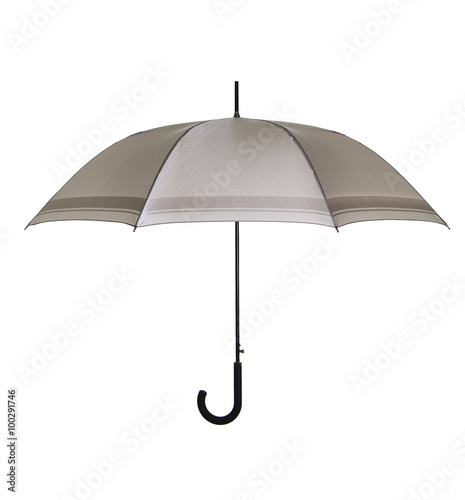 Brown umbrella on white