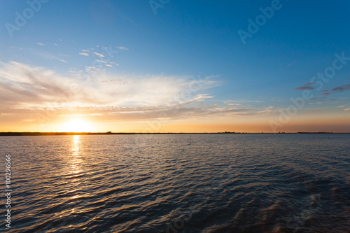 Sunset over water