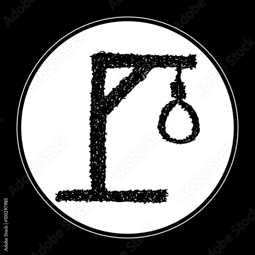 Simple doodle of a hangmans noose