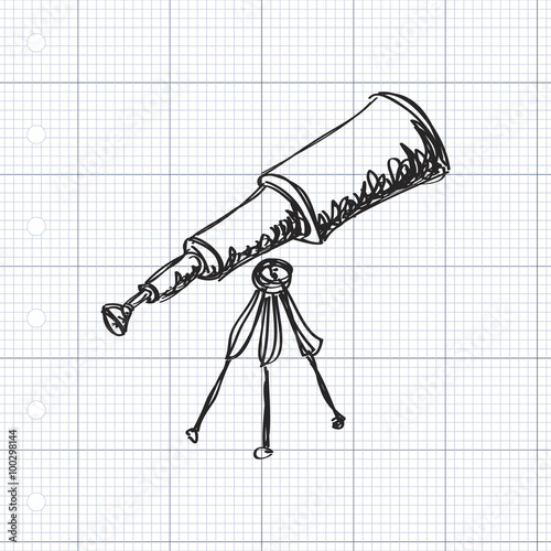 Simple doodle of a telescope