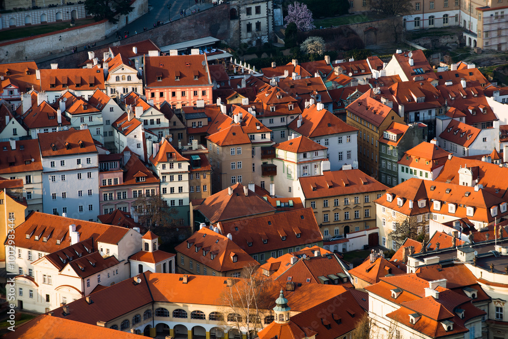 Obraz premium Aerial view over Old Town in Prague