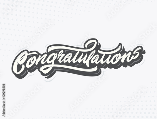 Congratulations Handlettering vector illustration