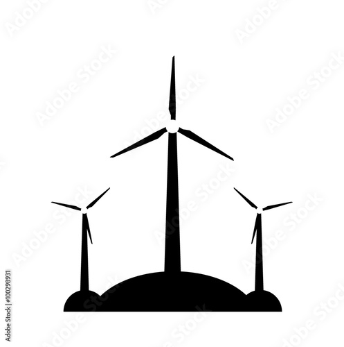 Three windmills. Icon