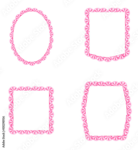 Frame made of sweets