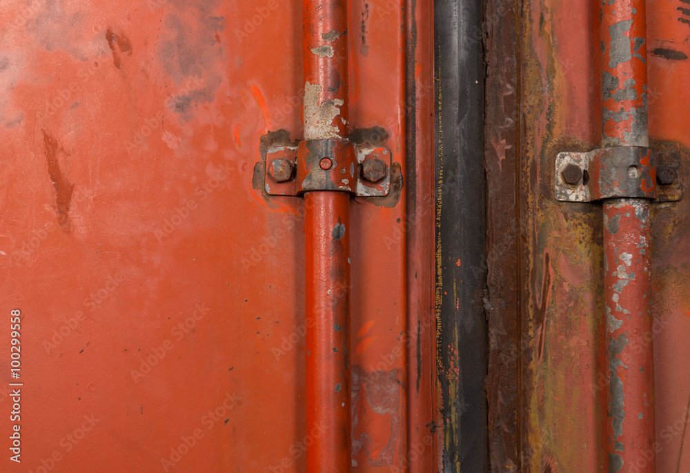 Background red metal container Background red metal container