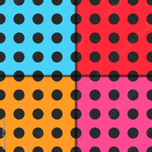 Set of four vector with black peas