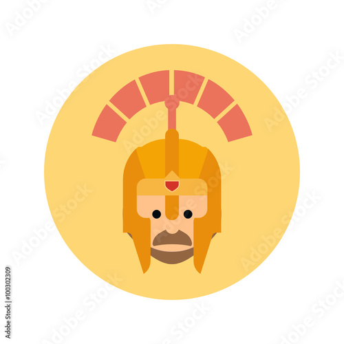 Roman Centurion - Circle Icon. Modern Design Flat Style Icon