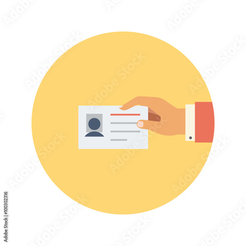 Authorization - Circle Icon. Modern Design Flat Style Icon