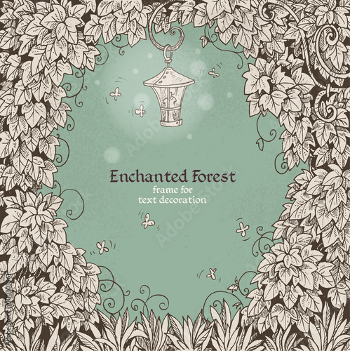 Frame for text decoration Enchanted Forest