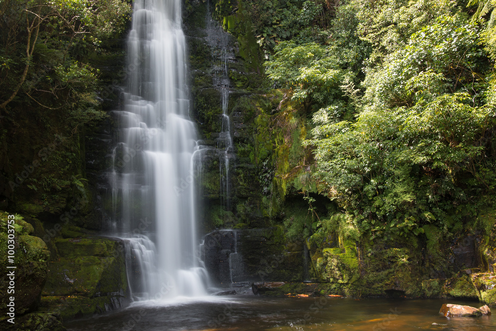 Upper cascade of McLean Falls, New Zealand