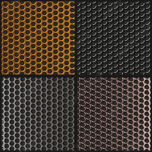 Set metal texture. Abstract vector illustration