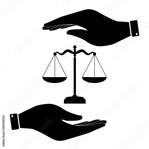 Scale in hand icon