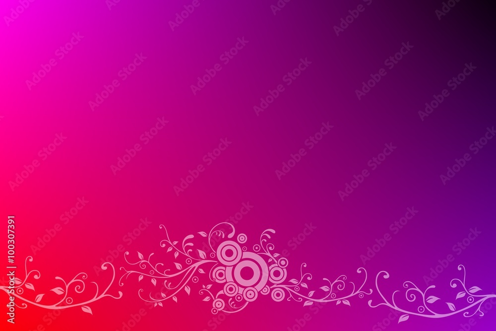 Pink Red Background with Floral Decoration