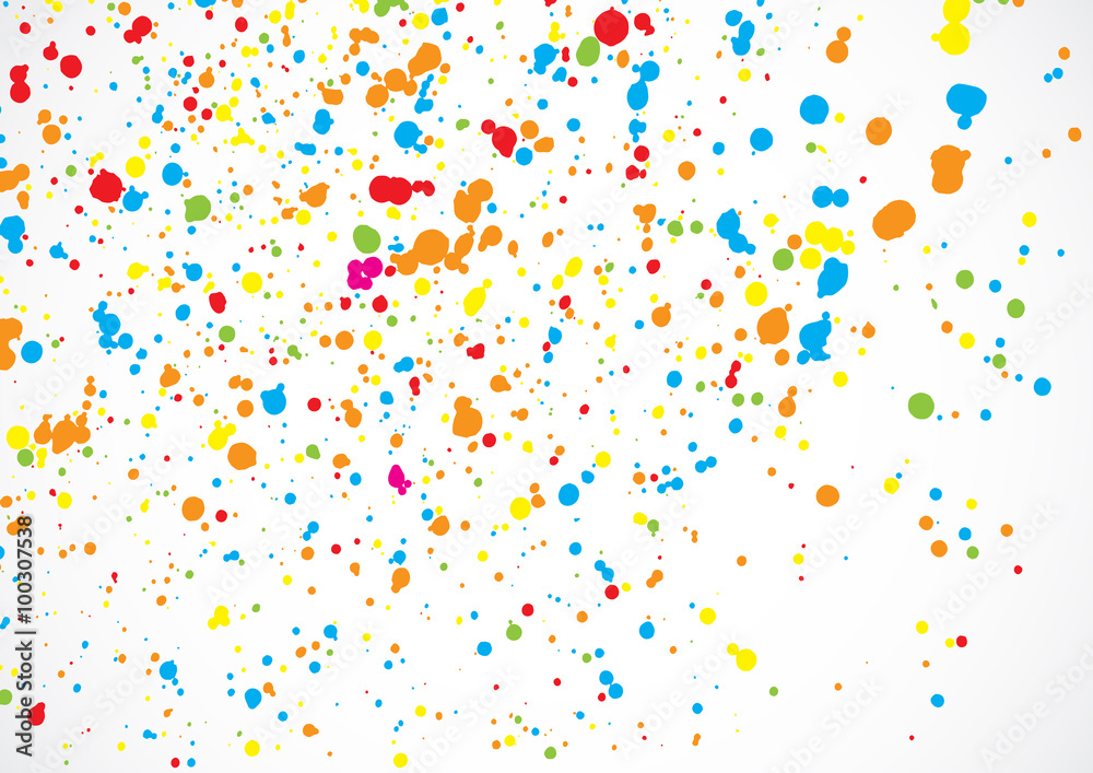 Background with many falling tiny round random confetti, glitter and serpentine pieces blow and sprayed on white background. Isolated. Background with many falling tiny round random confetti, glitter and serpentine pieces blow and sprayed on white background. Isolated.