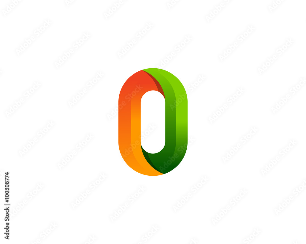 Letter O Colorful Logo Design