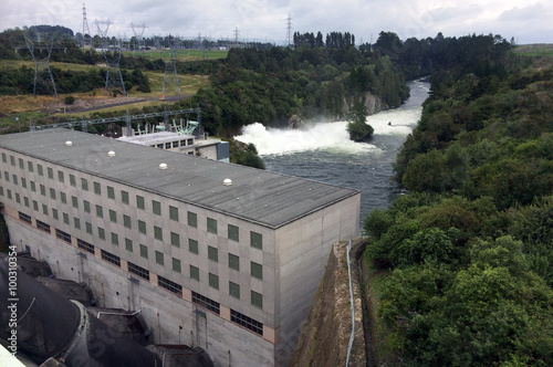 Hydroelectric power station at Lake Maraetai in Mangakino, New Z photo