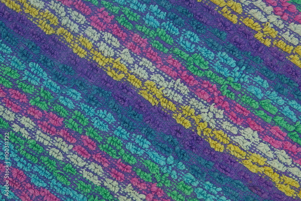 Texture multicolored cotton fabric