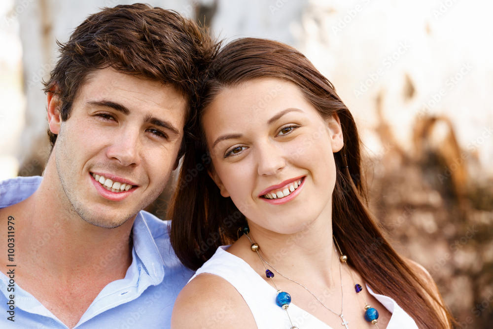 Young couple in the park