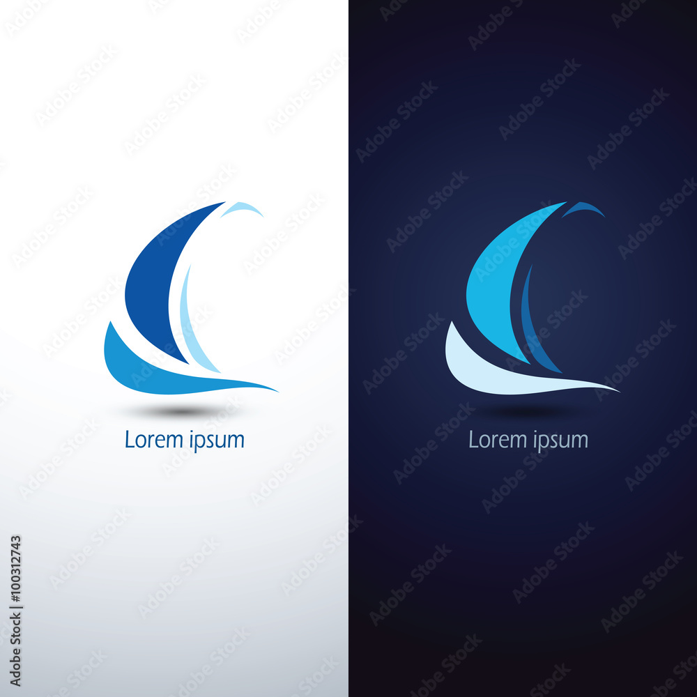 Obraz premium sailboat icon logo