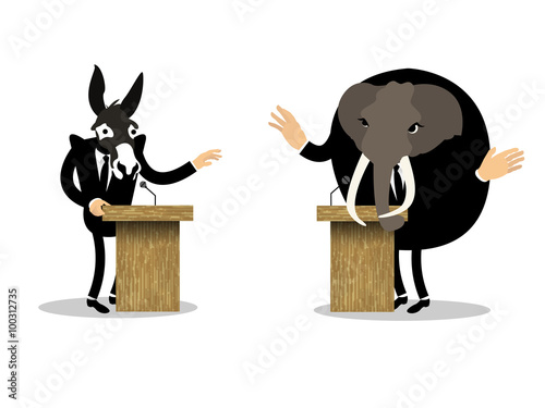 beautiful conceptual graphic design of debate