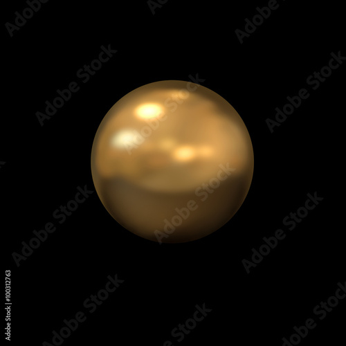 golden sphere on black