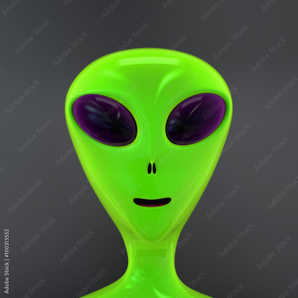 nice green alien portret nice green alien portret