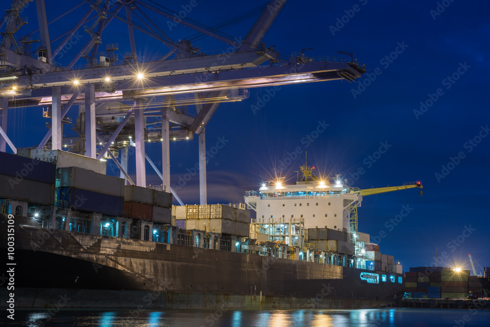 Industrial Container Cargo freight ship