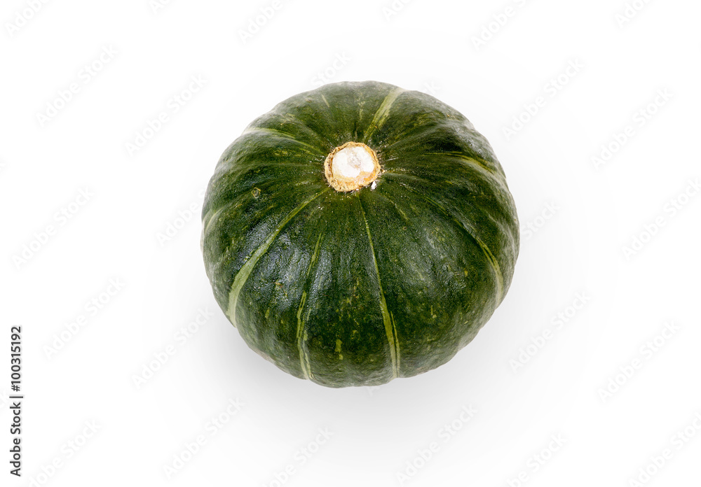 Fresh Green Japanese Pumpkin on isolated Fresh Green Japanese Pumpkin on isolated
