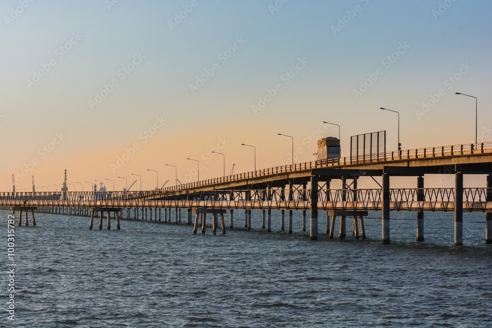 truck bridge over water