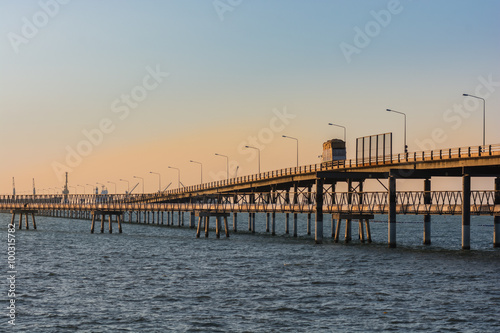 truck bridge over water