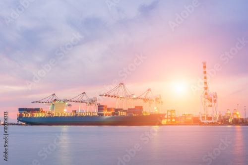 Industrial Container Cargo freight ship