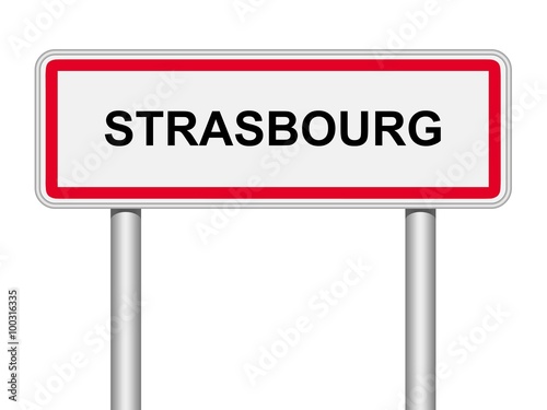 Panneau ville Strasbourg