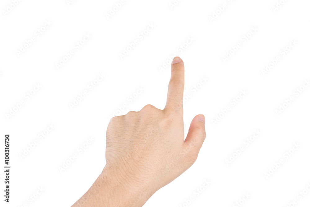 A man's hand touch something A man's hand touch something