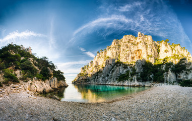 Keuken achterwand Kust Calanques panorama aan Franse azuurkust  © Great Brut Here