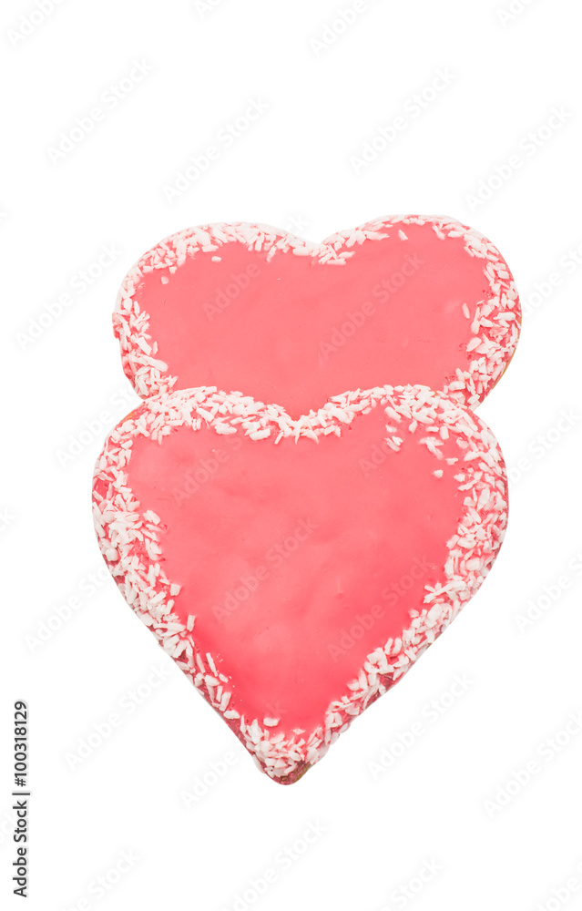 Cookies heart isolated