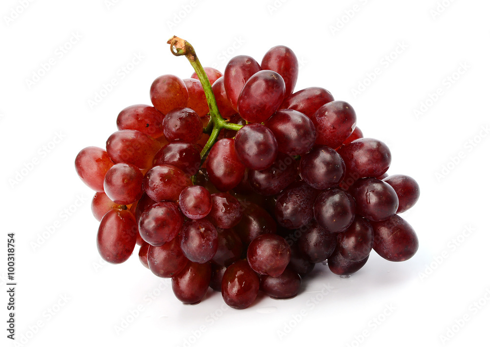 Red grapes isolated on white background Red grapes isolated on white background