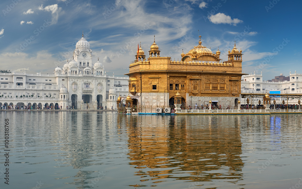 The Golden Temple, located in Amritsar, Punjab, India.