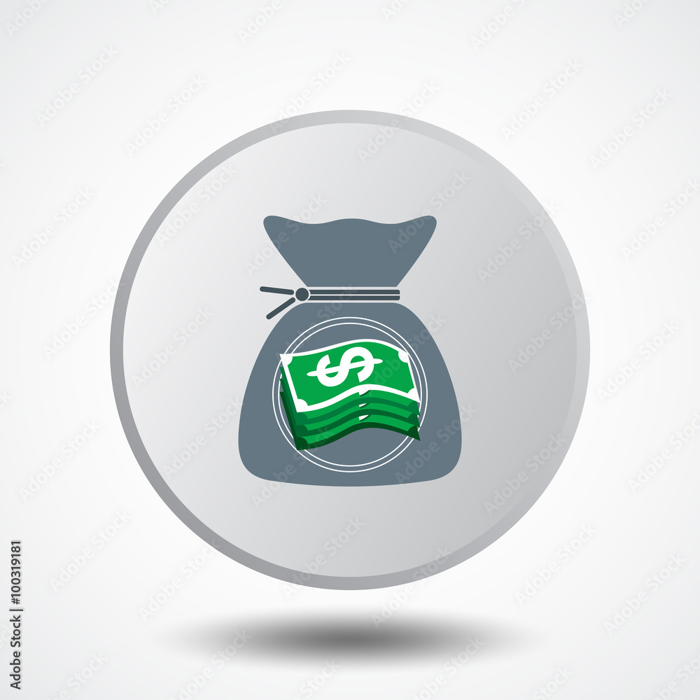 Money icon with bags, vector. Money icon with bags, vector.